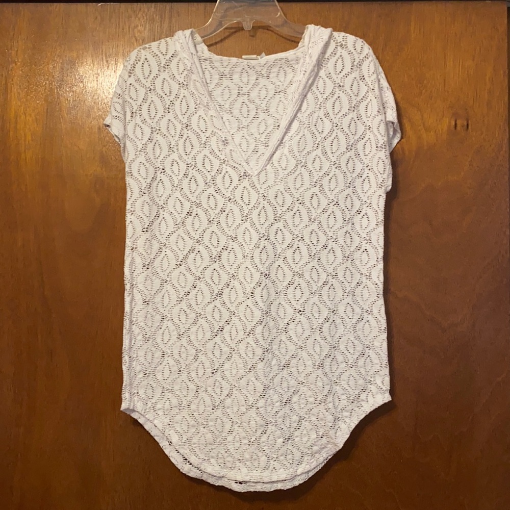 Jordan Taylor Hooded White Beach Coverup